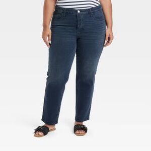 New Universal Thread Women's Mid-Rise 80's Slim Fit Jeans Dark Wash Size 14 NWT